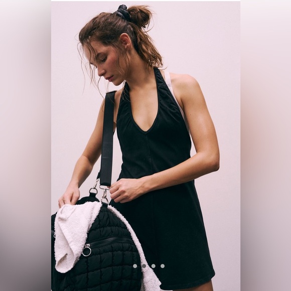 FP Movement by Free People Pants - NWOT FREE PEOPLE FP Movement Hot Shot Halter Romper Black Large